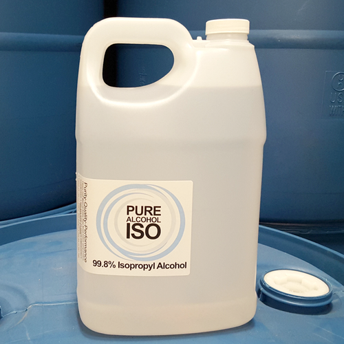 Container of 1 gallon of pure 99.8% isopropyl alcohol (ISO)